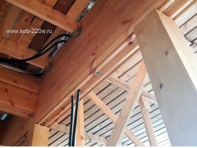 электрика в деревянном доме сделана под ключ